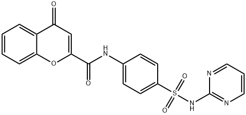 4-oxo-N-{4-[(2-pyrimidinylamino)sulfonyl]phenyl}-4H-chromene-2-carboxamide 结构式