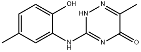 3-(2-hydroxy-5-methylanilino)-6-methyl-1,2,4-triazin-5(4H)-one 结构式