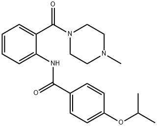4-isopropoxy-N-{2-[(4-methyl-1-piperazinyl)carbonyl]phenyl}benzamide 结构式