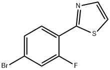 2-(4-Bromo-2-fluorophenyl)thiazole 结构式