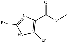 2,5-二溴-1H-咪唑-4-甲酸甲酯 结构式