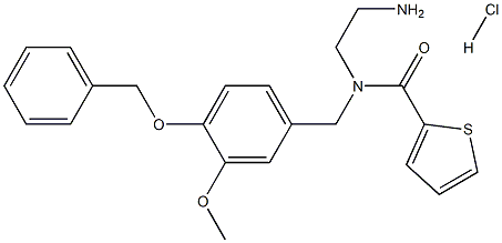 N-(2-AMINOETHYL)-N-(4-(BENZYLOXY)-3-METHOXYBENZYL)THIOPHENE-2-CARBOXAMIDE HYDROCHLORIDE 结构式