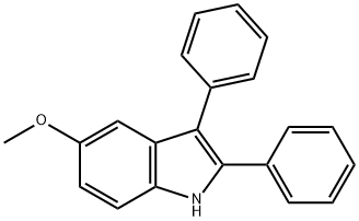 5-甲氧基-2,3-二苯基-1H-吲哚 结构式