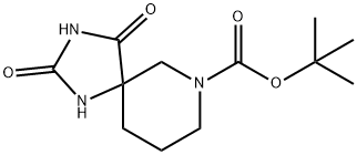 2,4-二氧代-1,3,7-三氮杂螺[4.5]癸烷-7-羧酸叔丁酯 结构式