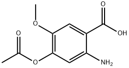 4-Acetoxy-2-amino-5-methoxybenzoic acid 结构式