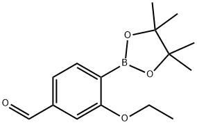 3-乙氧基-4-(4,4,5,5-四甲基-1,3,2-二氧杂硼烷-2-基)苯甲醛 结构式