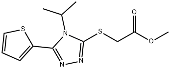 methyl 2-((4-isopropyl-5-(thiophen-2-yl)-4H-1,2,4-triazol-3-yl)thio)acetate 结构式