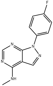1-(4-fluorophenyl)-N-methyl-1H-pyrazolo[3,4-d]pyrimidin-4-amine 结构式