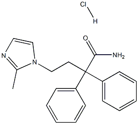 4-(2-甲基-1H-咪唑-1-基)-2,2-二苯基丁酰胺盐酸盐 结构式