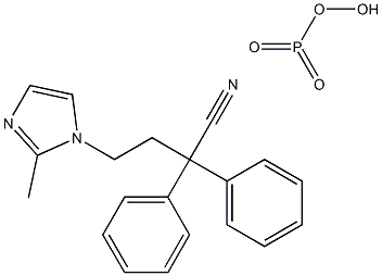 4-(2-甲基-1-咪唑基)-2,2-二苯基丁腈磷酸盐 结构式