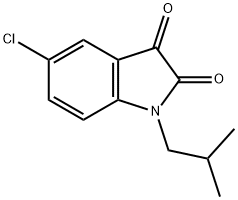 5-氯-1-异丁基二氢吲哚-2,3-二酮 结构式