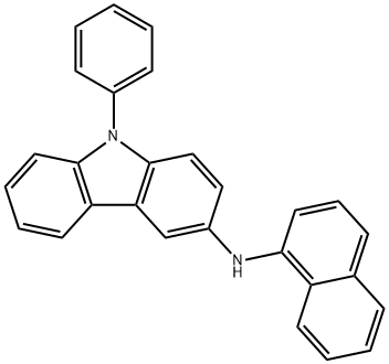 N-(1-NAPHTHYL)-N-(9-PHENYLCARBAZOL-3-YL)AMINE 结构式