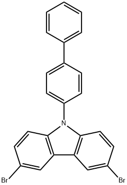 3,6-二溴-9-(4-联苯基)咔唑 结构式