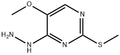 2-甲硫基-4-肼基-5-甲氧基嘧啶 结构式