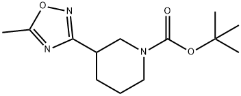 tert-butyl 3-(5-methyl-1,2,4-oxadiazol-3-yl)piperidine-1-carboxylate 结构式