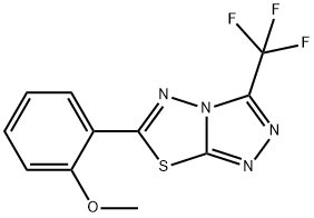 6-(2-Methoxy-phenyl)-3-trifluoromethyl-[1,2,4]triazolo[3,4-b][1,3,4]thiadiazole 结构式