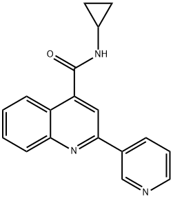 N-cyclopropyl-2-(pyridin-3-yl)quinoline-4-carboxamide 结构式