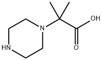 2-甲基-2-(哌嗪-1-基)丙酸 结构式