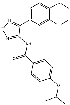 N-[4-(3,4-dimethoxyphenyl)-1,2,5-oxadiazol-3-yl]-4-isopropoxybenzamide 结构式
