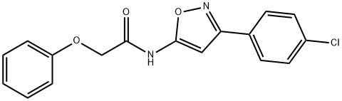 N-[3-(4-chlorophenyl)-1,2-oxazol-5-yl]-2-phenoxyacetamide 结构式