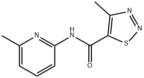 4-methyl-N-(6-methylpyridin-2-yl)-1,2,3-thiadiazole-5-carboxamide 结构式