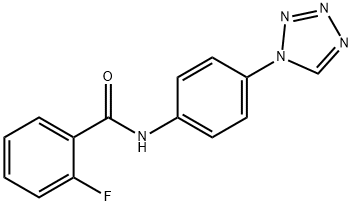 2-fluoro-N-[4-(1H-tetrazol-1-yl)phenyl]benzamide 结构式