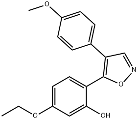 5-ethoxy-2-(4-(4-methoxyphenyl)isoxazol-5-yl)phenol 结构式