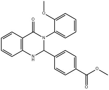 methyl 4-(3-(2-methoxyphenyl)-4-oxo-1,2,3,4-tetrahydroquinazolin-2-yl)benzoate 结构式