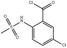 5-氯-2-甲磺酰胺基苯甲酰氯 结构式