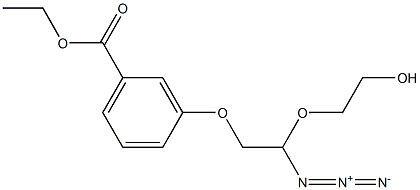 3-(2-叠氮基-2-(2-羟基乙氧基)乙氧基)苯甲酸乙酯 结构式