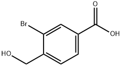 3-溴-4-(羟甲基)苯甲酸 结构式