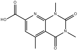 1,3,5-三甲基-2,4-二氧代-1H,2H,3H,4H-吡啶并[2,3-D]嘧啶-7-羧酸 结构式