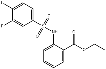 ethyl 2-(3,4-difluorophenylsulfonamido)benzoate 结构式