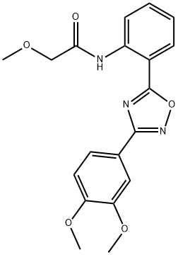 N-{2-[3-(3,4-dimethoxyphenyl)-1,2,4-oxadiazol-5-yl]phenyl}-2-methoxyacetamide 结构式