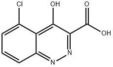 5-Chloro-4-oxo-1,4-dihydrocinnoline-3-carboxylic acid 结构式