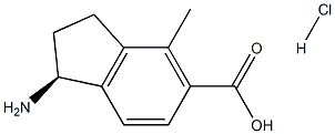 (1S)-1-氨基-4-甲基-茚满-5-羧酸盐酸盐 结构式