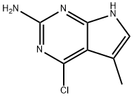 4-CHLORO-5-METHYL-7H-PYRROLO[2,3-D]PYRIMIDIN-2-AMINE 结构式