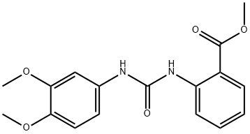 methyl 2-(3-(3,4-dimethoxyphenyl)ureido)benzoate 结构式