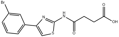 4-((4-(3-bromophenyl)thiazol-2-yl)amino)-4-oxobutanoic acid 结构式