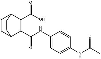 3-((4-acetamidophenyl)carbamoyl)bicyclo[2.2.2]octane-2-carboxylic acid 结构式