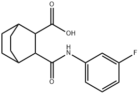 3-((3-fluorophenyl)carbamoyl)bicyclo[2.2.2]octane-2-carboxylic acid 结构式