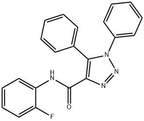 N-(2-fluorophenyl)-1,5-diphenyl-1H-1,2,3-triazole-4-carboxamide 结构式