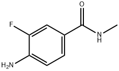 4-氨基-3-氟-N-甲基苯甲酰胺 结构式