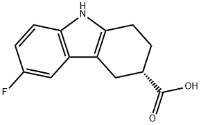 (S)-6-fluoro-2,3,4,9-tetrahydro-1H-carbazole-3-carboxylic acid 结构式