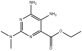 Ethyl 5,6-diamino-2-(dimethylamino)pyrimidine-4-carboxylate 结构式