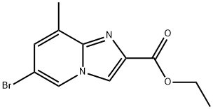 6-Bromo-8-methyl-imidazo[1,2-a]pyridine-2-carboxylic acid ethyl ester 结构式