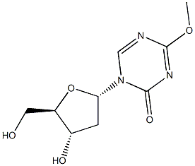 1-(2-脱氧-BETA-D-赤式-呋喃戊糖基)-4-甲氧基-1,3,5-三嗪-2(1H)-酮 结构式