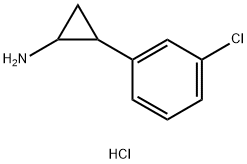 2-(3-氯苯基)环丙基胺盐酸盐 结构式