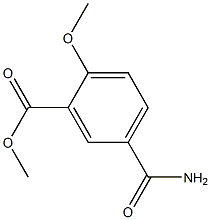 5-氨基甲酰基-2-甲氧基苯甲酸甲酯 结构式