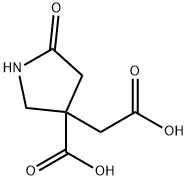 3-(carboxymethyl)-5-oxopyrrolidine-3-carboxylic acid 结构式